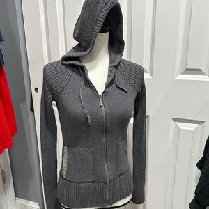Calvin Klein Jeans Gray Hooded Sweater